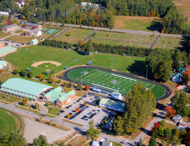 Scenic flight over Fryeburg Academy in Fryeburg, Maine